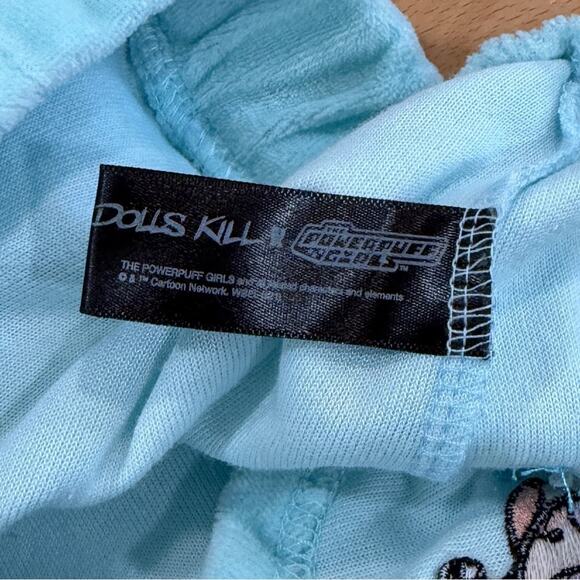 Dolls Kill x Powerpuff Girls Everything Nice Velour Hoodie Short Set Size Medium - Picture 11 of 13